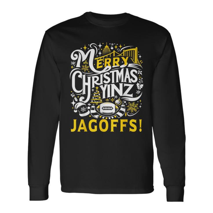 Pittsburgh Christmas Yinz Jagoff Ugly Long Sleeve T-Shirt