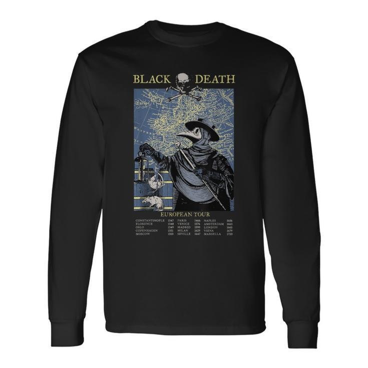 Plague Mask Doctor Plague Black Death European Tour Long Sleeve T-Shirt