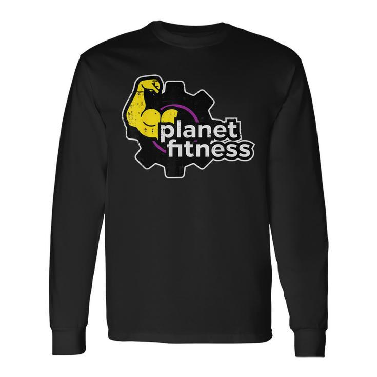 Planet Gym Fitness Bicep Workout Exercise Training Women Long Sleeve T-Shirt
