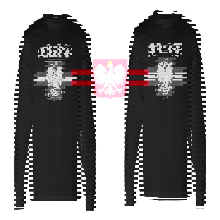 Polska Polonia Bandera Polonia Águila Blanca Polaca Camiseta de manga larga Ideas de regalos