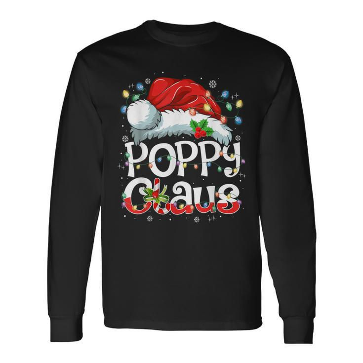 Poppy Claus Xmas Santa Matching Family Christmas Pajamas Long Sleeve T-Shirt