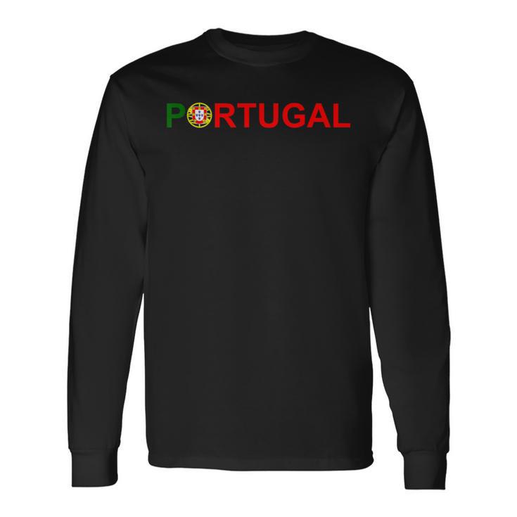 Portugal Travel Vacation Iberian Pride Portuguese Flag Long Sleeve T-Shirt Gifts ideas