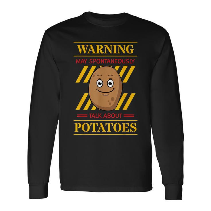 Potato Spud Root Vegetable Tater Vegan Lover Keto Idea Long Sleeve T-Shirt