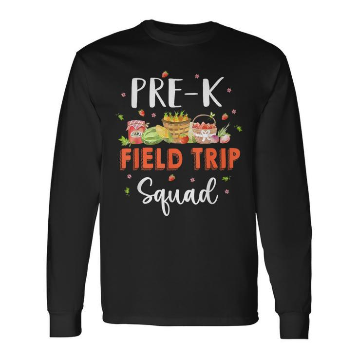 Pre-K Students School Farm Field Trip Squad Matching Long Sleeve T-Shirt Gifts ideas