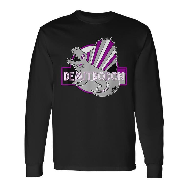 Pride Month Demitrodon Demisexual Flag Demi Long Sleeve T-Shirt