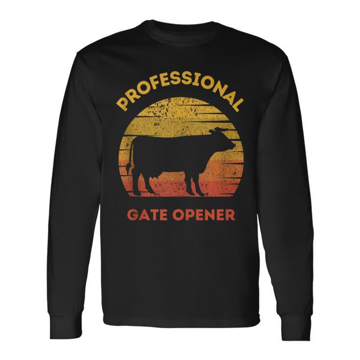 Professional Gate Opener Farmer Cool Cows Long Sleeve T-Shirt Gifts ideas