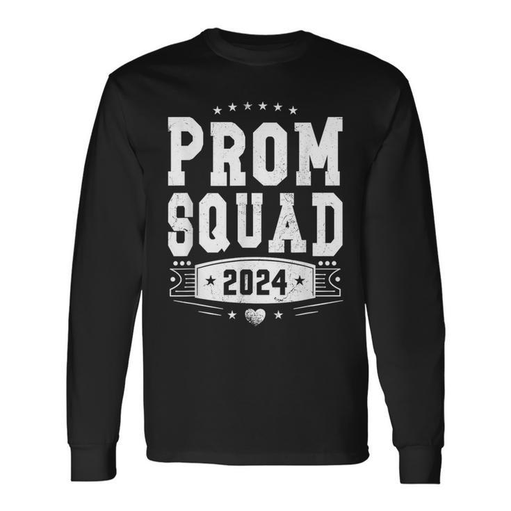 Prom Squad 2024 Graduate Prom Class Of 2024 Long Sleeve T-Shirt