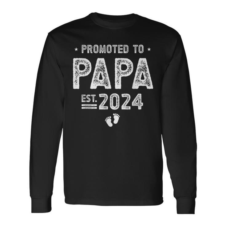 Promoted To Papa 2024 Soon To Be Papa Long Sleeve T-Shirt