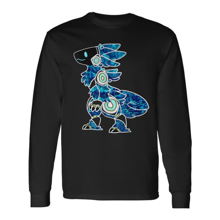 Protogen Furry Fursuit Fursona Blue Sea Pattern Langarmshirts Geschenkideen