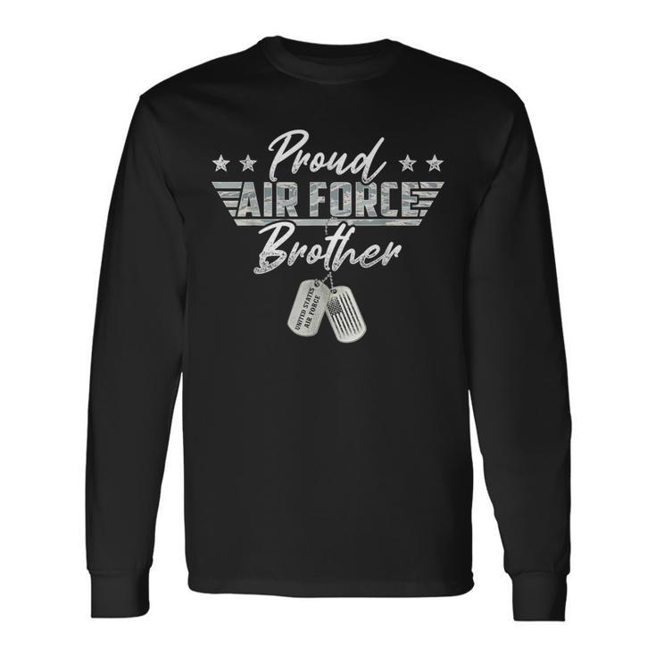 Proud Air Force Brother Military Air Force Family Matching Long Sleeve T-Shirt