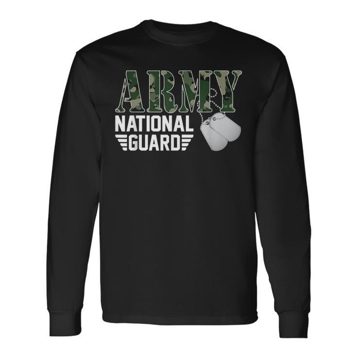 Proud Army National Guard Military Family Veteran Army Long Sleeve T-Shirt Gifts ideas