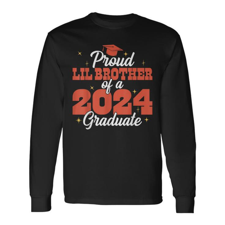 Proud Brother 2024 Senior Family Matching Graduation Long Sleeve T-Shirt