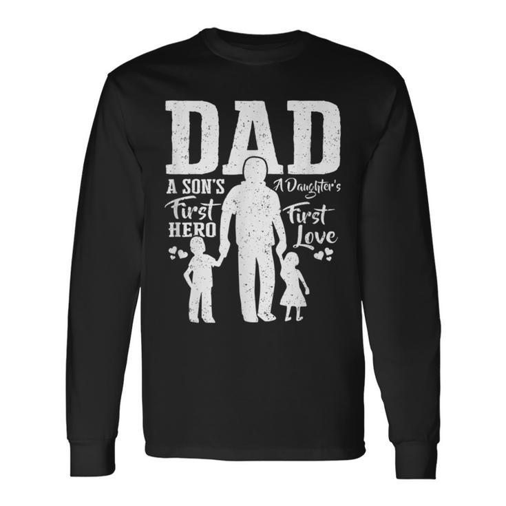 Proud Dad Of Twins S Best Fathers Day From Son Long Sleeve T-Shirt