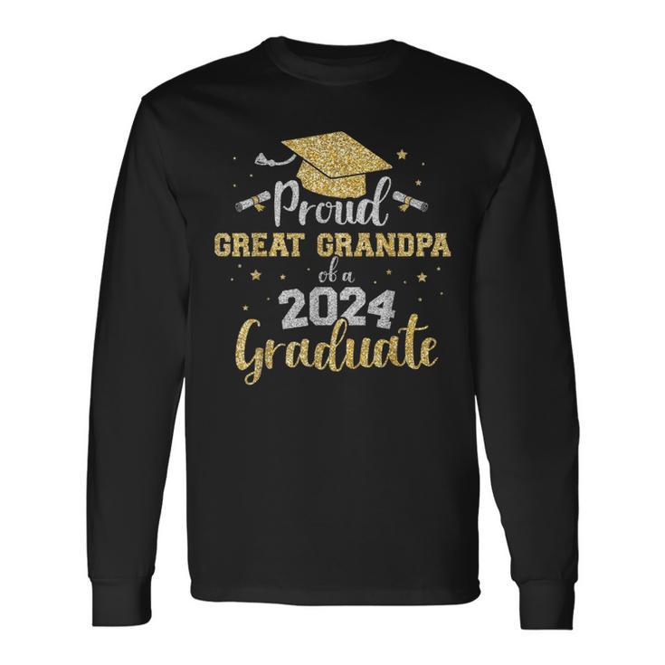 Proud Great Grandpa Class Of 2024 Graduate Senior Graduation Long Sleeve T-Shirt