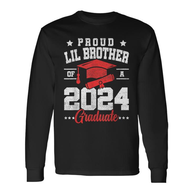 Proud Lil Brother Of A Class Of 2024 Graduate Senior Long Sleeve T-Shirt