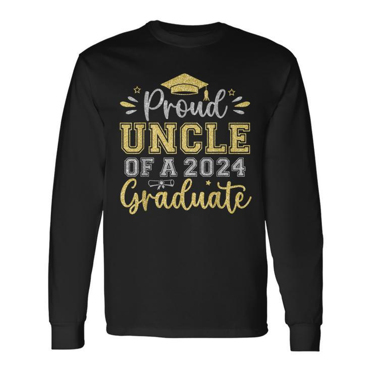 Proud Uncle Of A 2024 Graduate Senior Graduation Men Long Sleeve T-Shirt