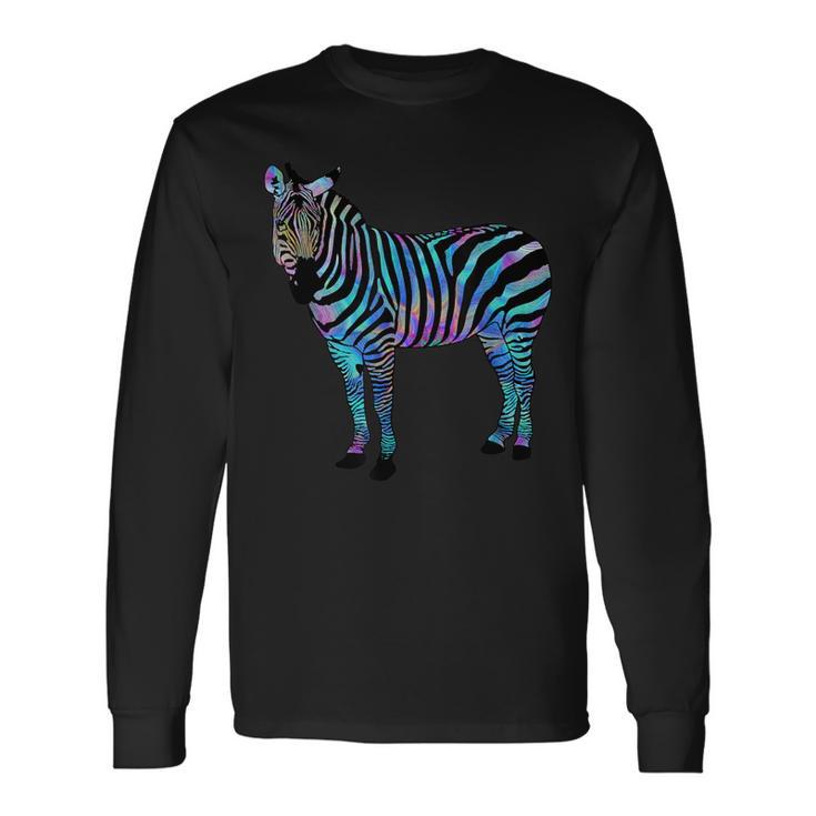 Psychedelic Zebra Trippy Zebra Animal Long Sleeve T-Shirt