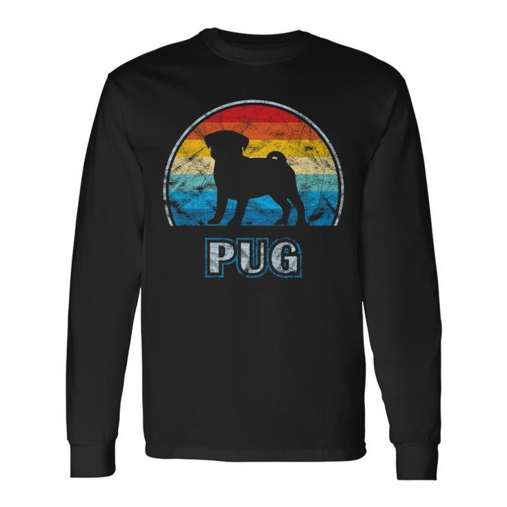 Pug Vintage Dog Long Sleeve T-Shirt