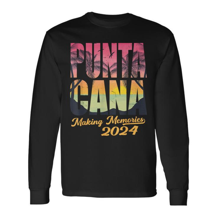 Punta Cana 2024 Making Memories Matching Family Vacation Tri Long Sleeve T-Shirt