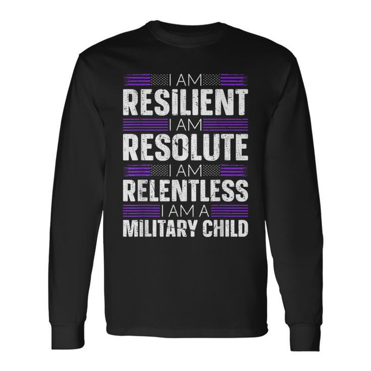 Purple Up I Am A Military Child Long Sleeve T-Shirt Gifts ideas