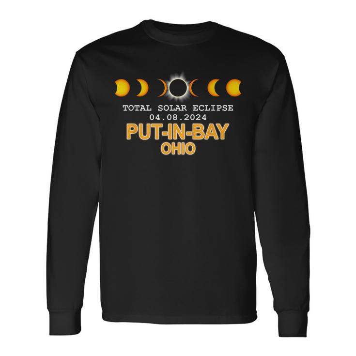 Put In Bay Ohio Total Solar Eclipse 2024 Long Sleeve T-Shirt