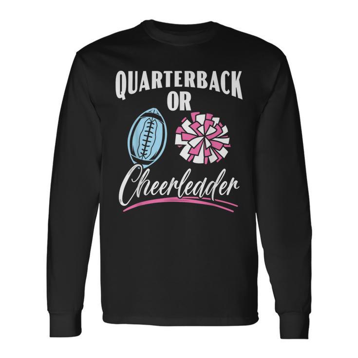 Quarterback Or Cheerleader Baby Announcement Gender Reveal Long Sleeve T-Shirt