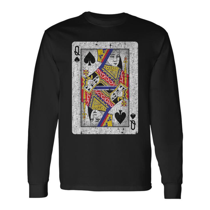 Ace Of Spades Costume Playing Card Costume Ace Spade Long Sleeve T