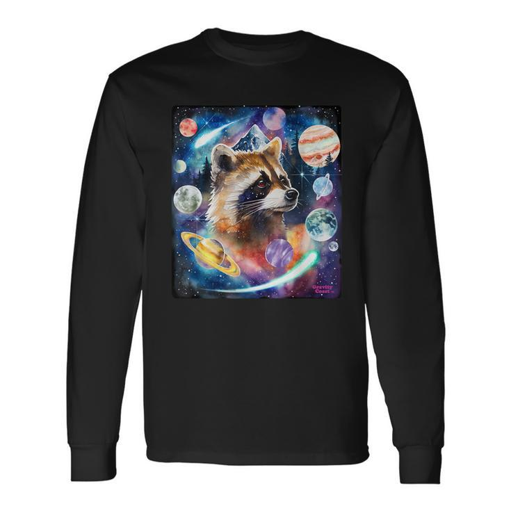 Raccoon Of The Cosmos Weird Random With Raccoons Long Sleeve T-Shirt