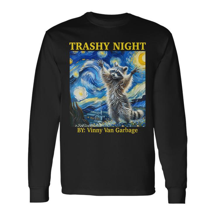 Raccoon Starry Night Van Gogh Racoon For Men Women Long Sleeve T-Shirt