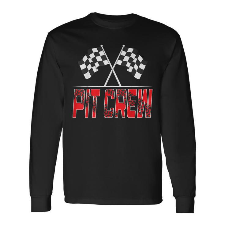 Race Car Birthday Party Racing Family Pit Crew Parties Long Sleeve T-Shirt