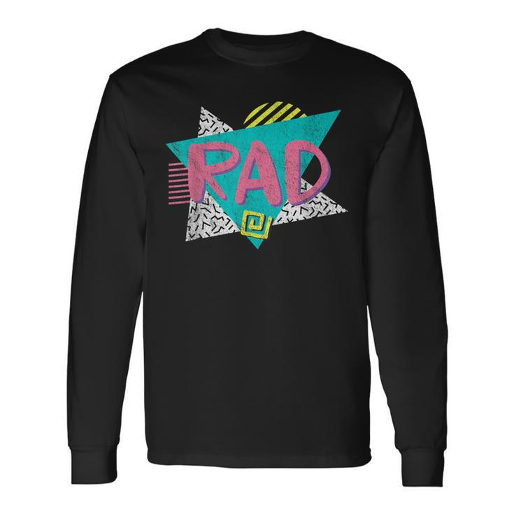 Rad Retro Vintage 80'S 90'S Long Sleeve T-Shirt Gifts ideas
