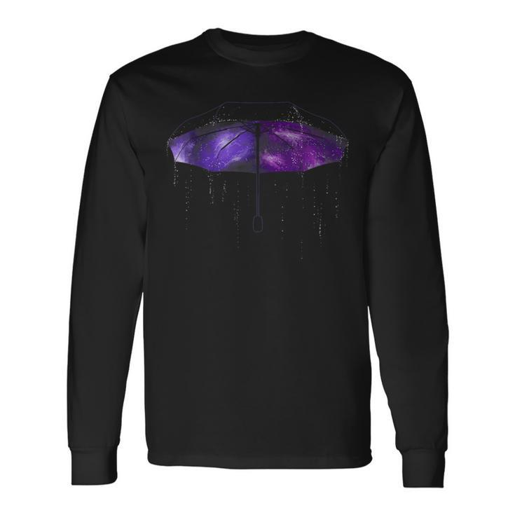 Rain Purple Umbrella Violet Favorite Color Long Sleeve T-Shirt