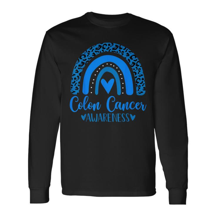 Rainbow March We Wear Blue Colorectal Cancer Awareness Colon Long Sleeve T-Shirt