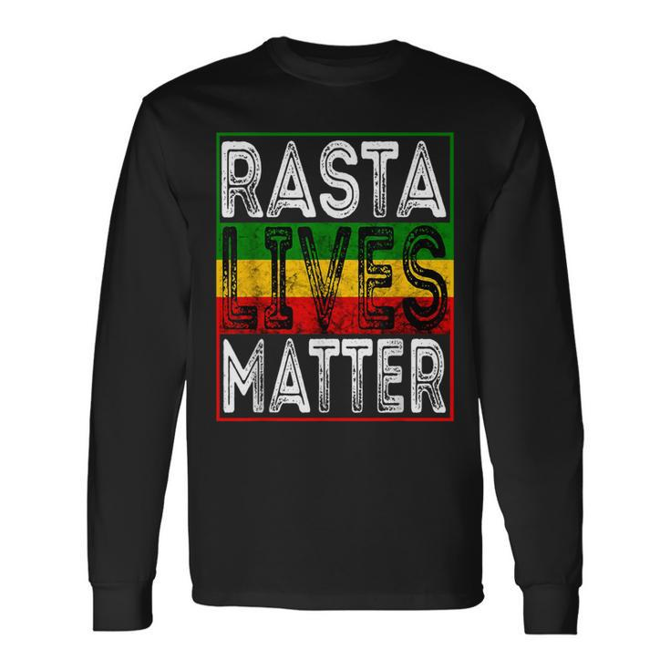 Rasta Lives Matter Reggae Music Rastafari Lover Dreadlock Long Sleeve T-Shirt