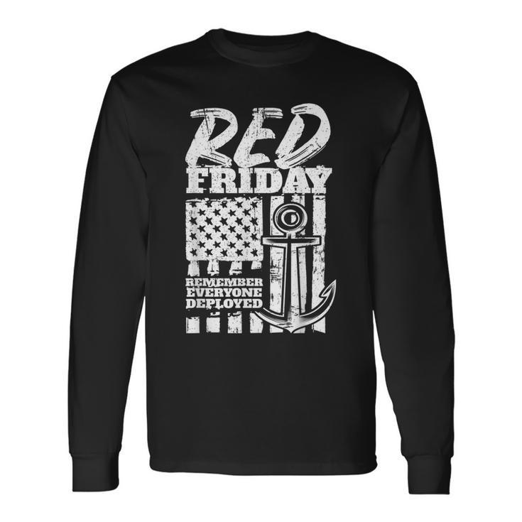 Red Friday Deployed Navy Family Long Sleeve T-Shirt Gifts ideas