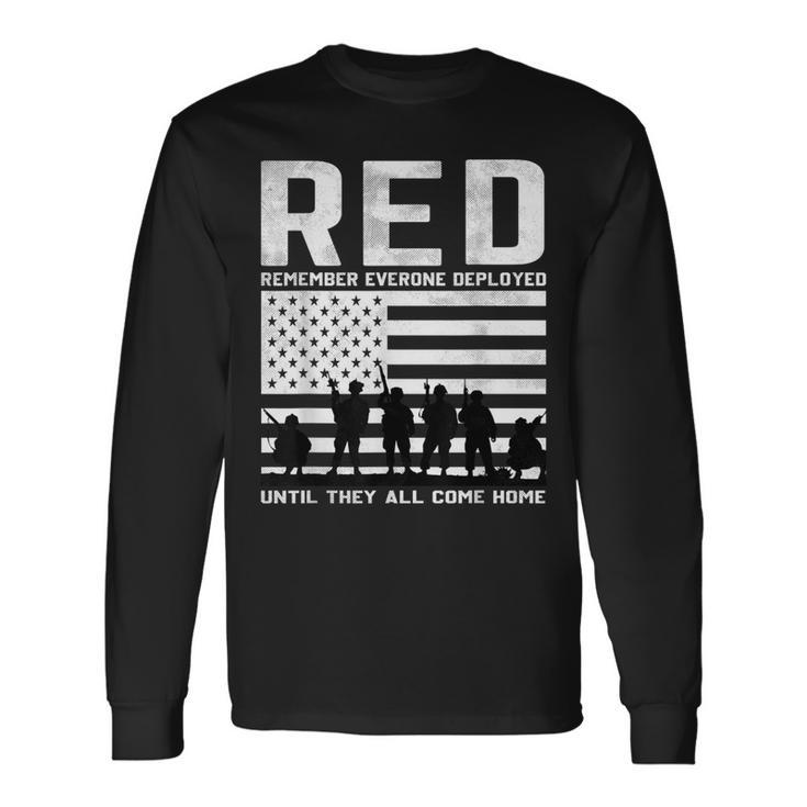 Red Friday Military Us Flag Until They Come Home My Soldier Long Sleeve T-Shirt