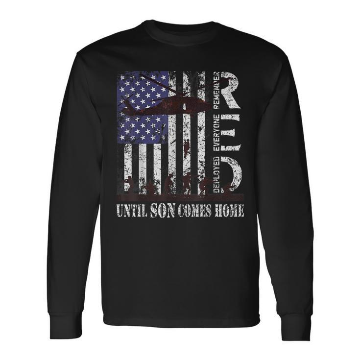 Red Friday For My Son Us Army Military Deployed Veteran Long Sleeve T-Shirt