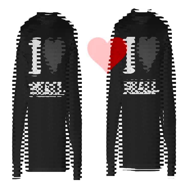 Red Heart I Love Niall Long Sleeve T-Shirt Gifts ideas