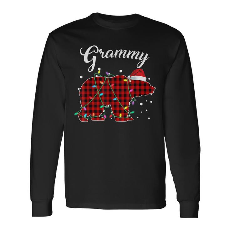 Red Plaid Grammy Bear Matching Buffalo Pajama Long Sleeve T-Shirt