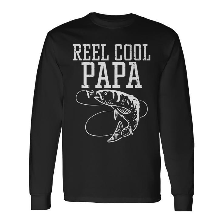 Reel Cool Daddy Papa Fisch Angeln Angeln Angler Angler Papa Herren Langarmshirts Geschenkideen