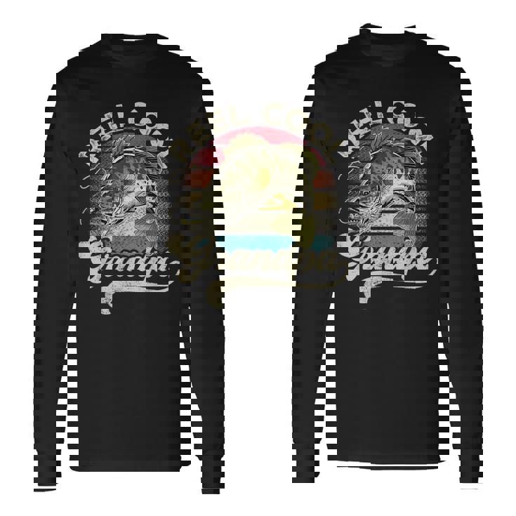 Reel Cool Grandpa Fishing Vintage Retro Father's Day Dad Long Sleeve T-Shirt