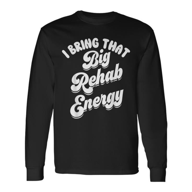 Rehab Team Retro Pt Month Ot Slp Physical Therapy Long Sleeve T-Shirt