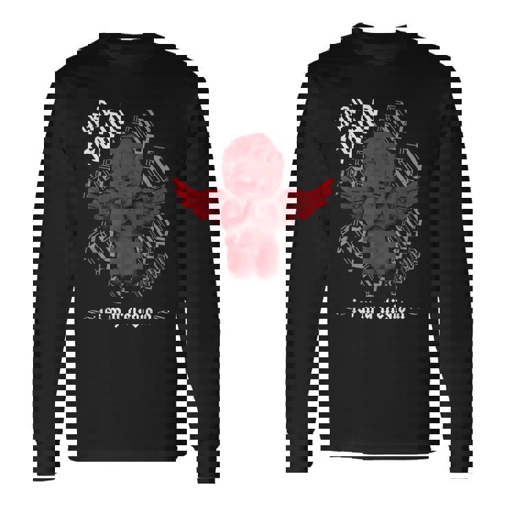 My Religion Angel Rave Music Hard Techno Raver Dark Techno Camiseta de manga larga