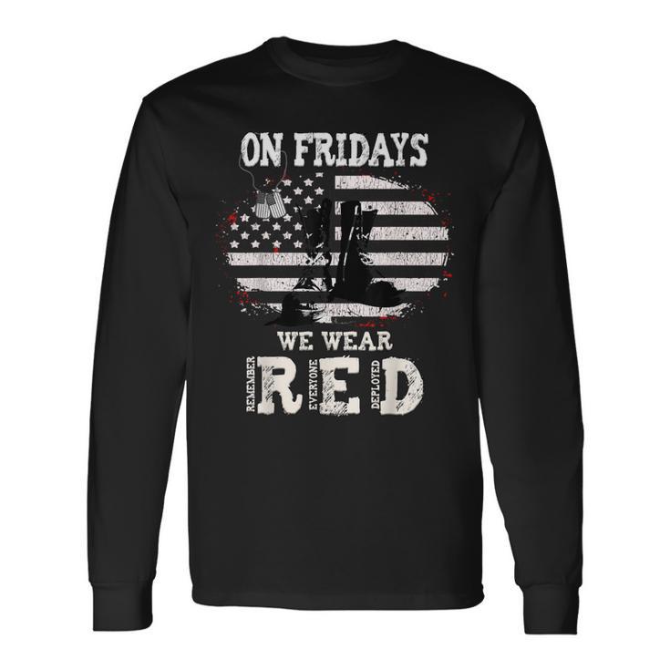 Remember Everyone Deployed Red Friday Military Long Sleeve T-Shirt