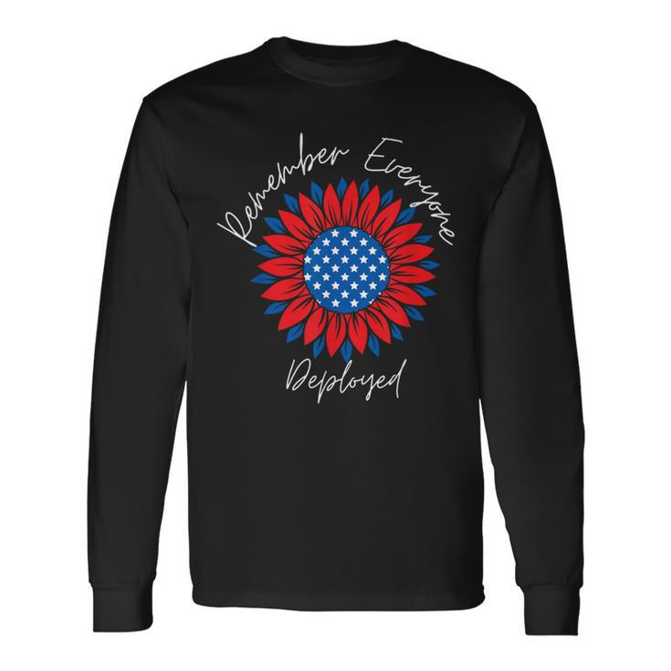 Remember Everyone Deployed-Wear Red On Friday Military Long Sleeve T-Shirt