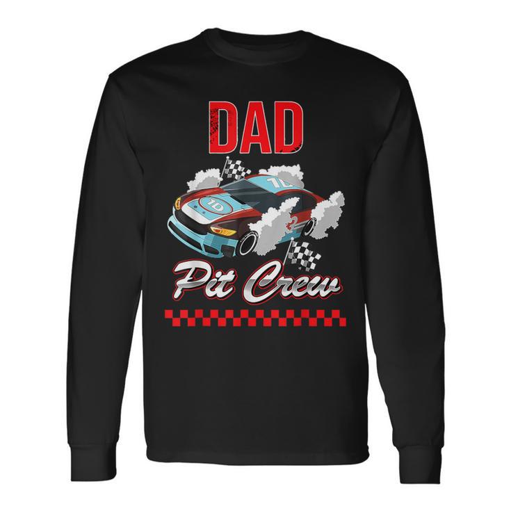 Rennwagen Geburtstagsfeier Rennen Familie Papa Pit Crew Männer Junge Langarmshirts Geschenkideen