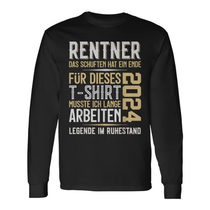 Rentner 2024 Retirement Pension Langarmshirts Geschenkideen