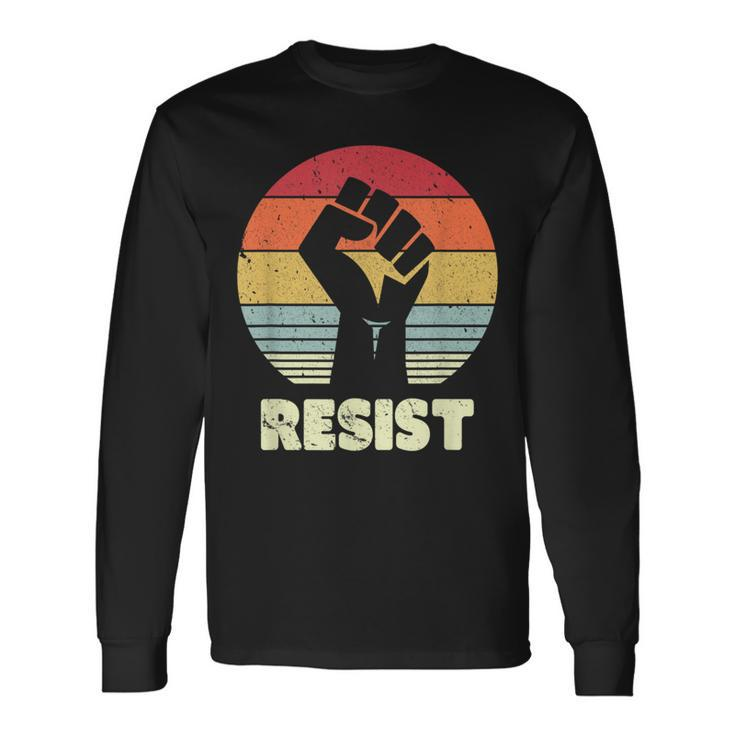 Resist Feminist T Retro Vintage 70'S Feminism Long Sleeve T-Shirt
