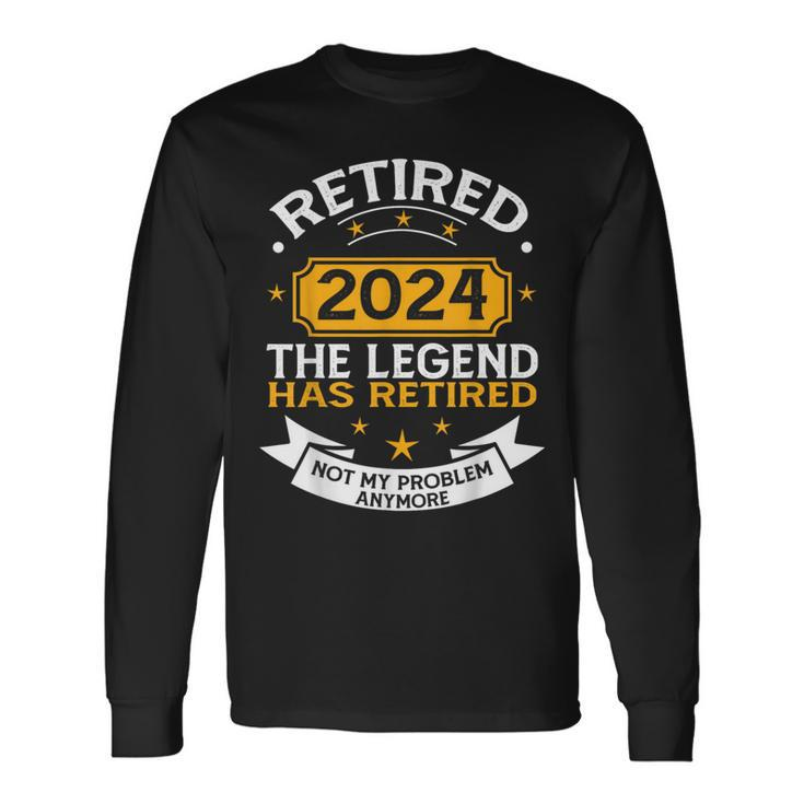 Retired 2024 Retirement Apparel For & Women Long Sleeve T-Shirt Gifts ideas