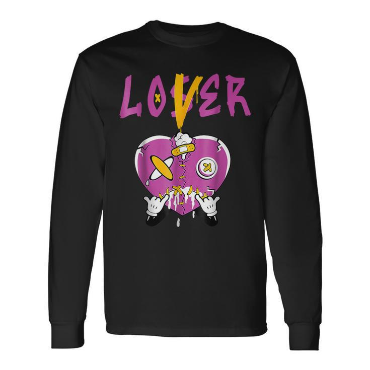 Retro 1 Brotherhood Loser Lover Heart Dripping Shoes Long Sleeve T-Shirt Gifts ideas